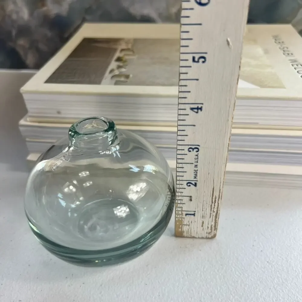 Handblown Glass Clear Sphere Vase 3.5